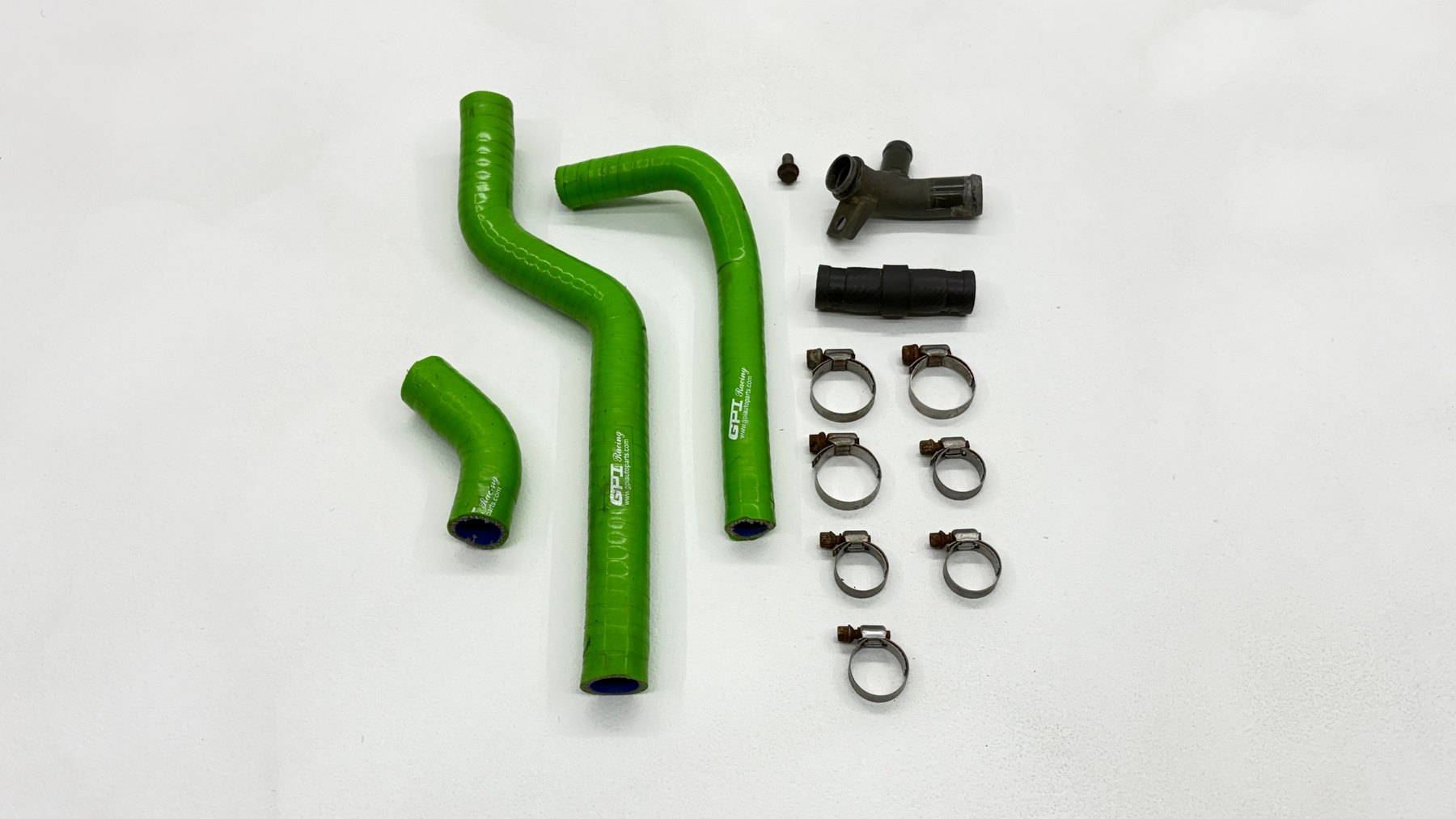 04-05 Kawasaki KX250F OEM Radiator Hoses w/ Clamps Coolant Tube Lines 39062-0012