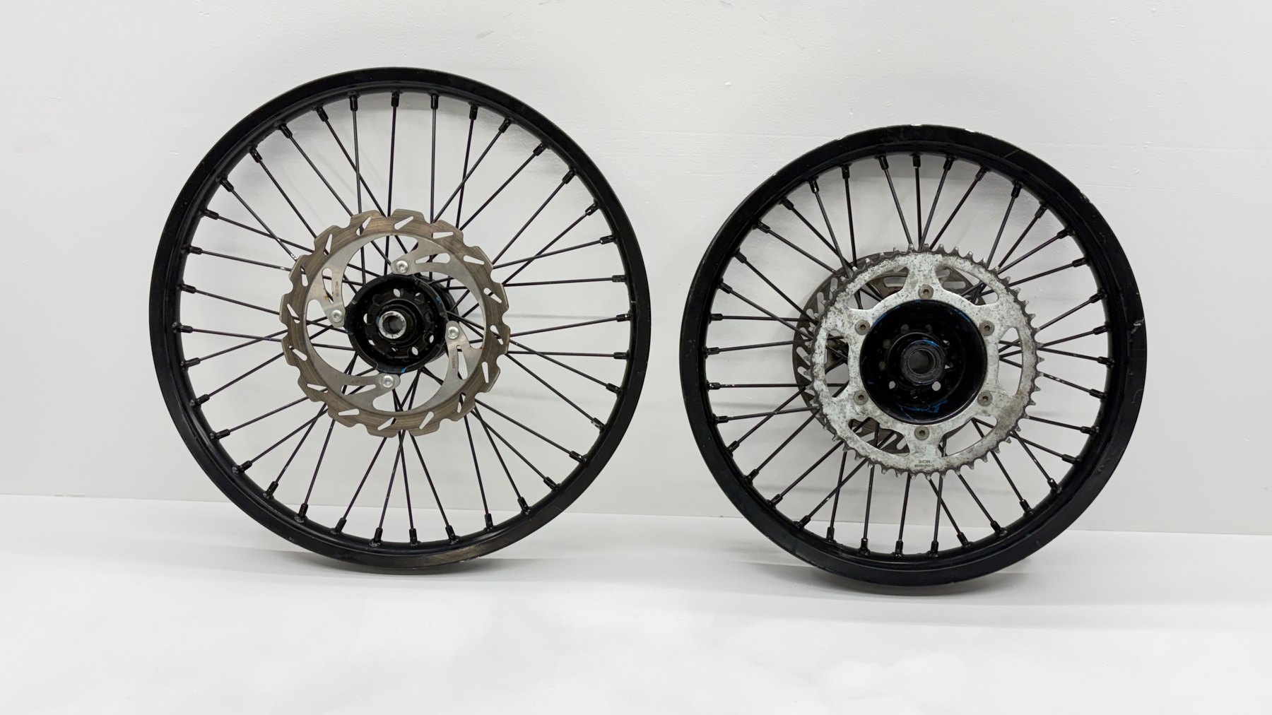 2005 Kawasaki KX250F Tusk Wheel Set Sprocket Rotor Disc Spacers Blue 21"/19" Rim