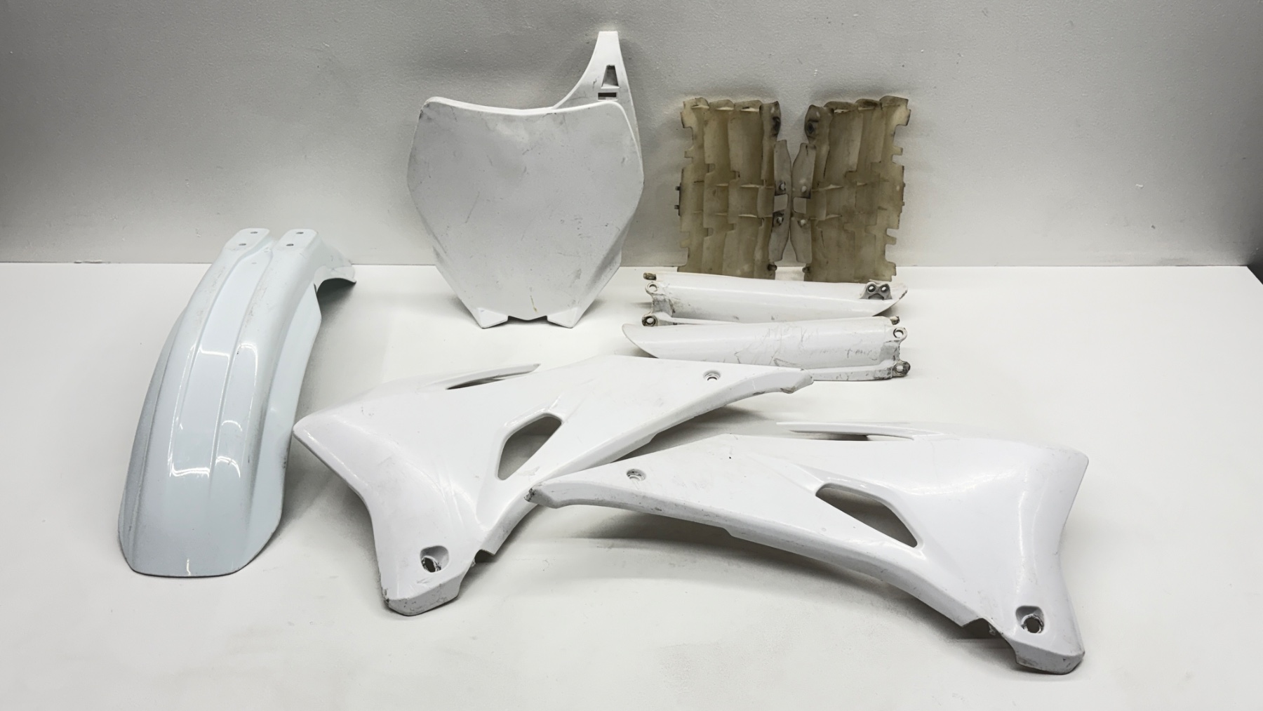 2008 Yamaha YZ250F UFO Plastics White Kit Shroud Fender Panel Guard Protector MX