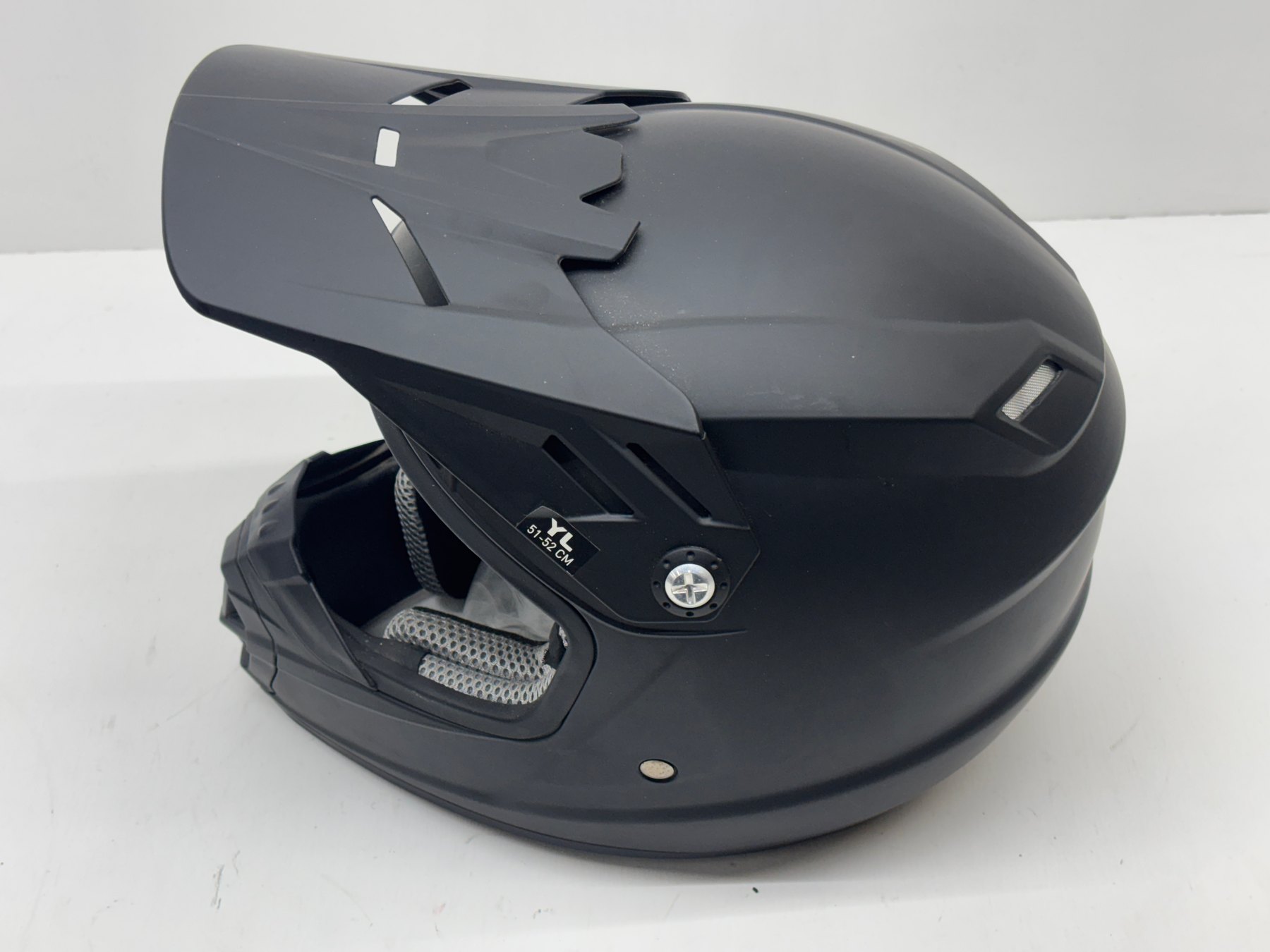 New Z1R Youth Helmet Large Black YL Riding Head Protection Gear Motocross MX