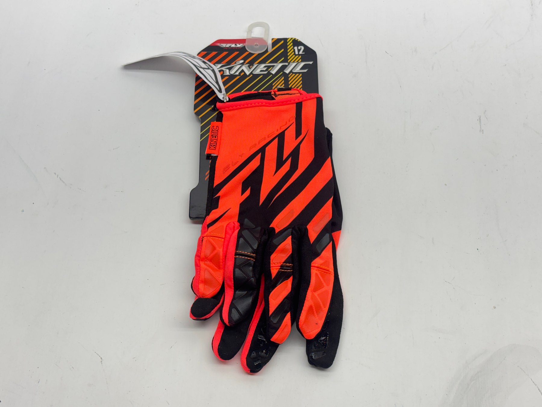New Fly Kinetic Men's Gloves Size 12 Black Orange Riding Hand Gear Protection MX