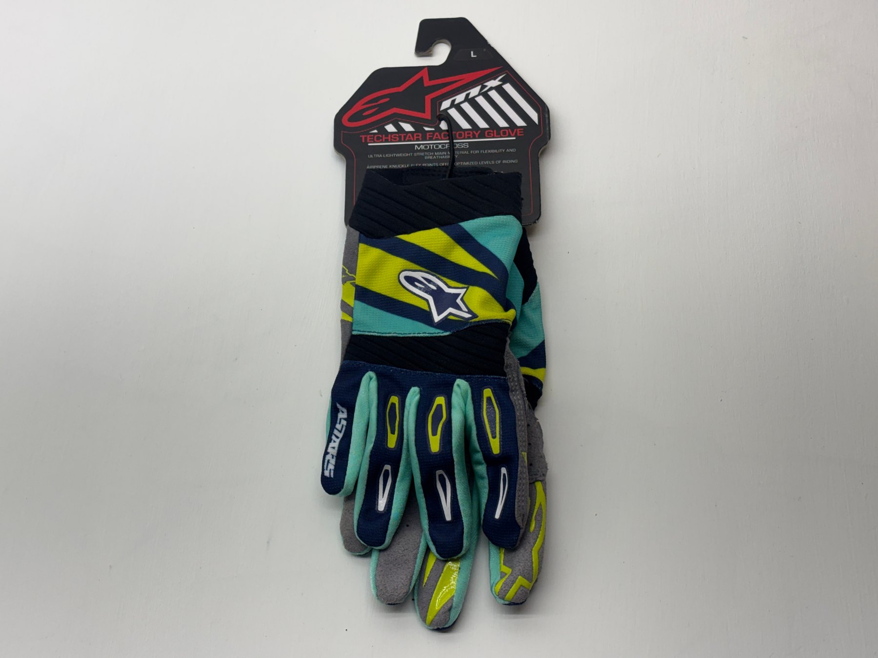 Alpinestars Men's Gloves Large Black Gray Green L Riding Hand Gear Protection MX